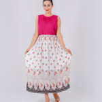 Printed White Skirt