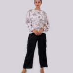 Black Culottes Cargo Pocket Pant